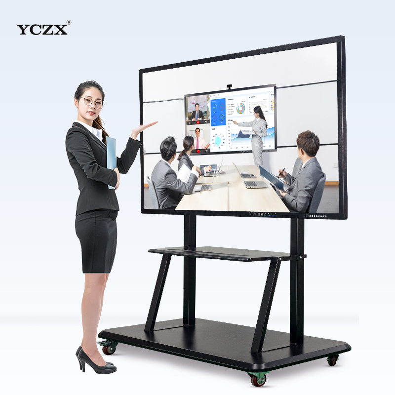 Quadro interativo de suporte portátil de 50 polegadas para reuniões e conferências