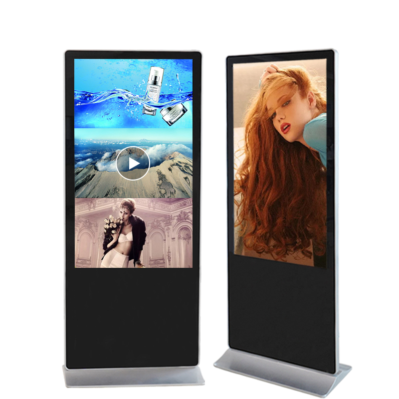 Painel LCD com tela de toque de 55 polegadas para montagem na parede Reprodutor publicitário de publicidade 